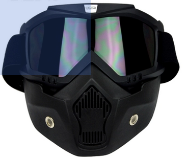 Motorcycle helmet goggles come with a mask, popular style goggles can be detachable