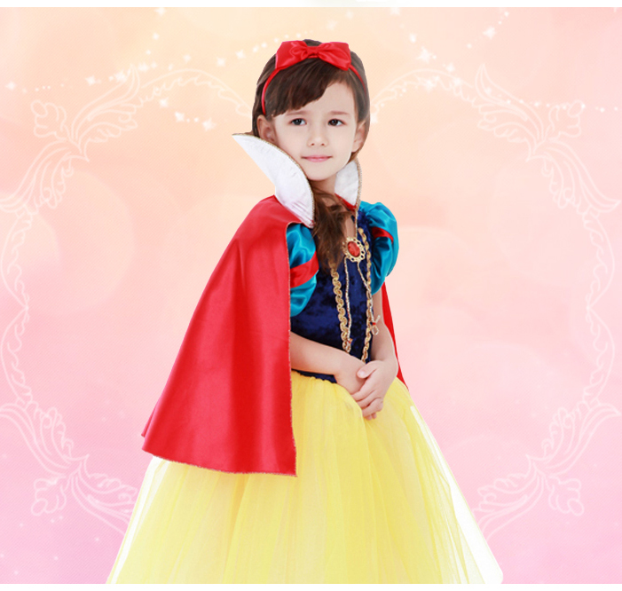 Trang phục Halloween cho bé Giáng sinh Quần áo Disney Girls Snow White Dress Dress Dress Fall Winter quần áo trẻ em