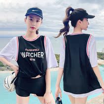 Summer middle school student womens swimsuit Three sets 12 years old Big Boy 13 Junior High School High School 14 Split Conservative 15 -16-17