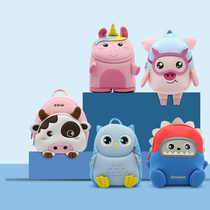 Han Edition Kindergarten Cartoon Cute Middle Class 2345 Year Old Tennis Red School Boy Girl Child Small Pig Backpack