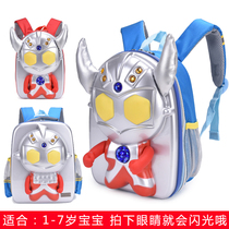 Ottman Superman Superman Cartoon Kindergarten Childrens Schoolboy 123456-year-old kids middle class double shoulder backpack