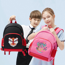 Elementary school children oxford cloth ultra light bag male girl 12 3rd grade light protection ridge minus double shoulder backpack
