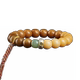 Bodhi-Wurzel-Armband, Yin-Haut, weiße Jade, verwitterter Bodhi-Samen