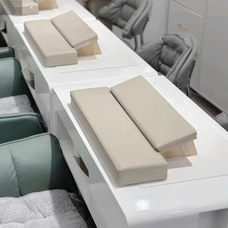Russian-Style Manicure Hand Pillow Set, Beveled Natural Wood Combination to Relieve Neck Fatigue, Popular on Xiaohongshu, Exclusive for Nail Salons
