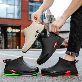 雨鞋男款外穿百搭舒适耐磨防水雨靴加绒可拆四季防滑胶鞋成人水鞋