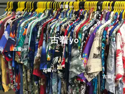 vintage ancient American Hawaii Hawaii American loose short sleeve flower shirt men and women T26