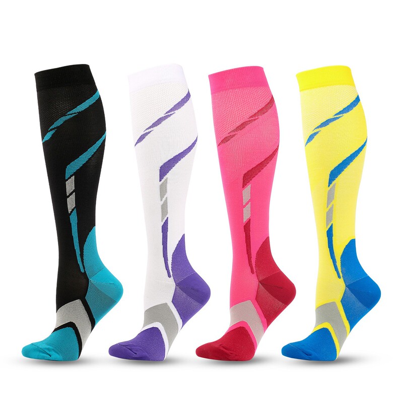 Long Compression Socks, Anti-Varicose Calf Socks, High-Top Fitness Jump Rope Yoga Running Compression Socks, Sports Muscle Energy