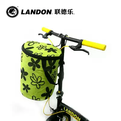 Liandele bicycle basket Car basket Canvas with lid Front basket Bicycle basket Folding car basket Waterproof