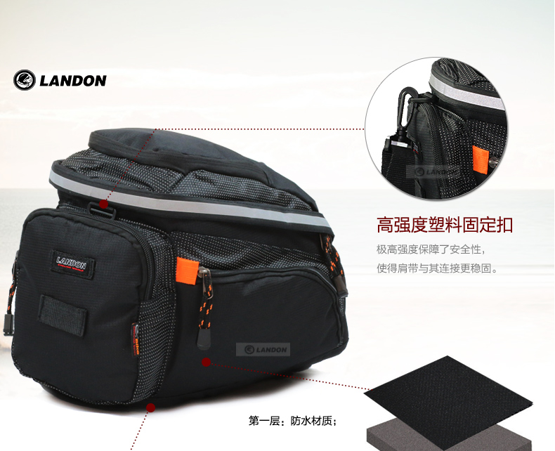 Sacoche pour vélo mixte LANDON - Ref 2220191 Image 12