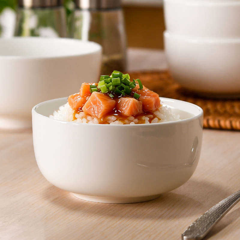 Tangshan Bone China Rice Bowl, Household Noodle Bowl, Pure White Eating Bowl, Beautiful Tableware for Home Use, Ceramic Bowl Set Tangshan Bone China Rice Bowl, Household Noodle Bowl, Pure White Eating Bowl, Beautiful Tableware for Home Use, Ceramic Bowl Set