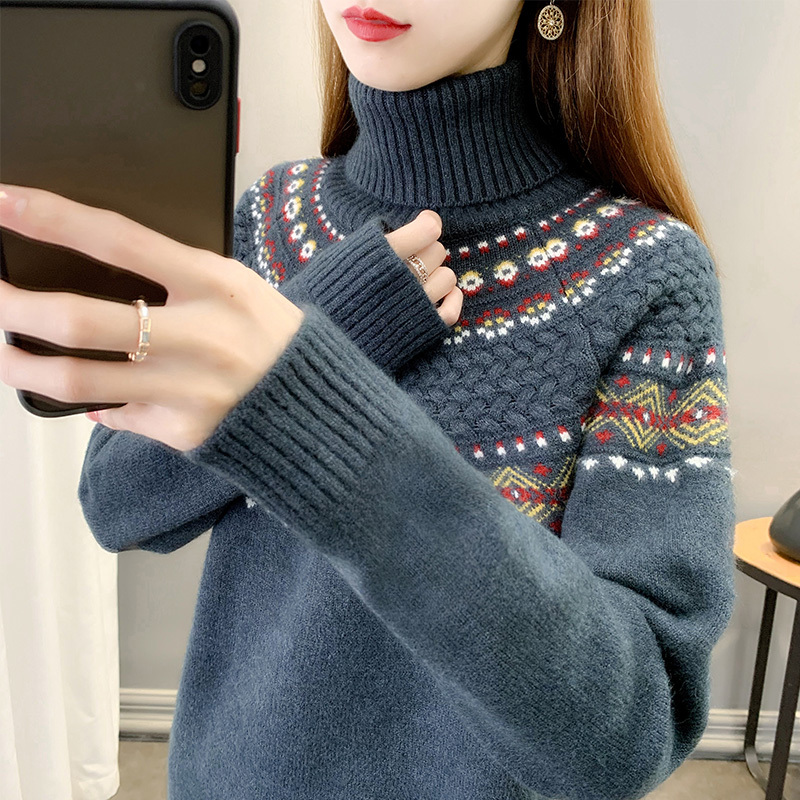 2026 Autumn/Winter New High-Neck Sweater for Women, Pullover, Thickened, Warm, Loose-Fit, Outerwear, Base Layer Sweater, Women's Inner Top 2026 Autumn/Winter New High-Neck Sweater for Women, Pullover, Thickened, Warm, Loose-Fit, Outerwear, Base Layer Sweater, Women's Inner Top