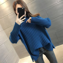 2021 autumn and winter new semi-turtleneck sweater women thick warm loose lazy Korean sweater women wear pullover women