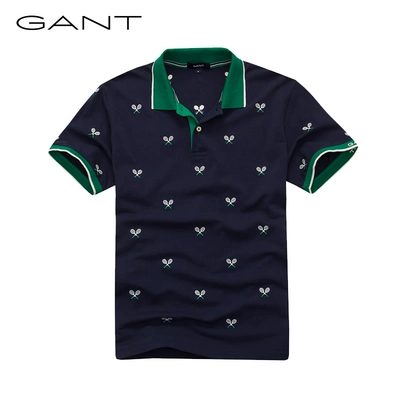GANT Gantt nam mỏng dài tay T-Shirt Henry cổ áo thời trang thoải mái in polo shirt 222407 áo phông dài tay Áo phông dài