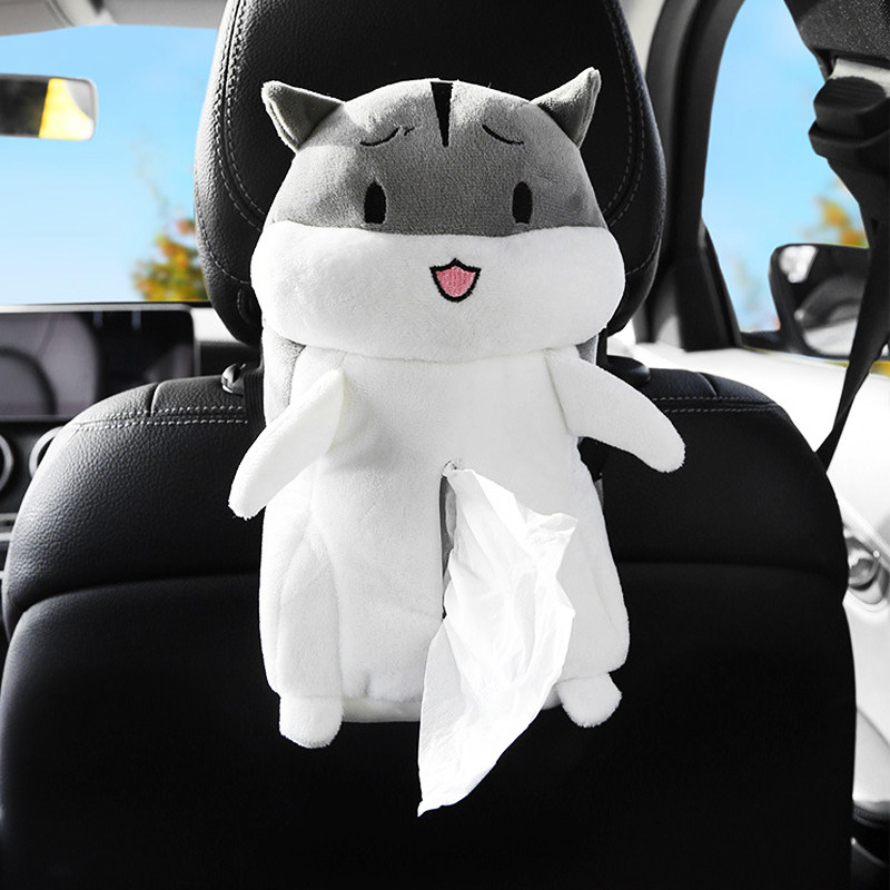 Car towels box cramp Inner hanging car with toilet paper box Creativity Cute Mesh Red Armrest Box Chair Back Extractable Toilet Paper Bag