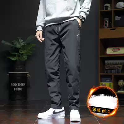 Down pants men wear outside winter warm thickened white duck down long pants outdoor fashion northeast wear young men