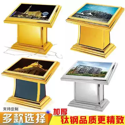 Stainless steel horizontal light box floor plane pointing platform hotel lobby floor index luminous guide display board