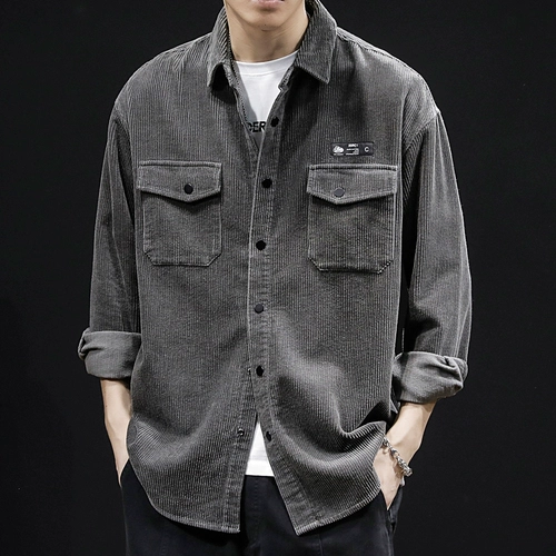 Осенняя вельветовая рубашка, японская куртка для отдыха, свободный крой