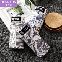 Butterfly Anven Underpants Mens Underwear Middle Waist Flat Corner Letters Printed Modale Soft And Breathable Four-corner Pants Head 2 Strips