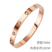 Золотой большой браслет, розовое золото