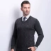 Hengyuanxiang 2019 áo len nam mới mùa thu và áo len mùa đông áo len dài tay kinh doanh bình thường cho bố - Áo len quần áo nam hàng hiệu Áo len