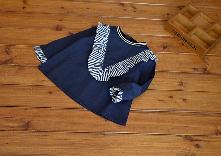 Chemise fille à manche longue en coton - Ref 2085605 Image 6