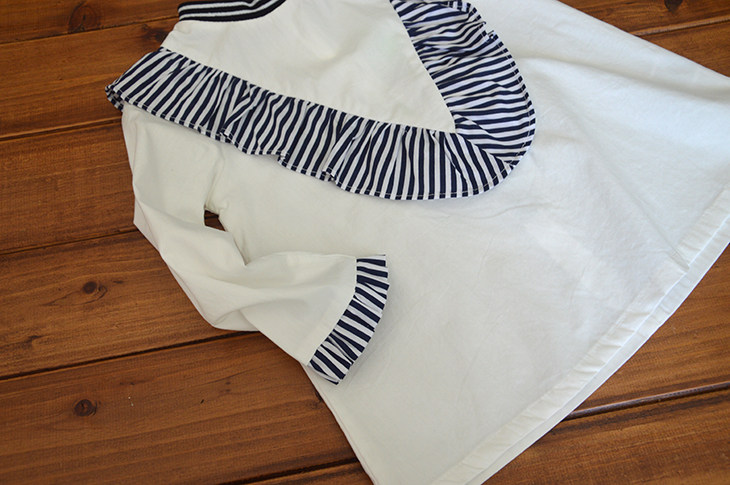 Chemise fille à manche longue en coton - Ref 2085605 Image 7