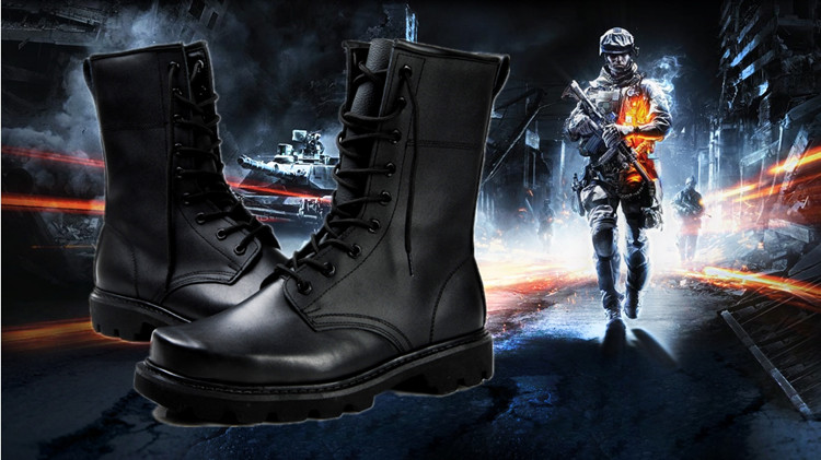 Boots militaires pour homme en cuir - amortissement - Ref 1396802 Image 10