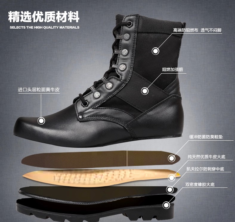 Boots militaires pour homme - amortissement - Ref 1396751 Image 16