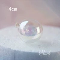 Светло -коричневый красочный прозрачный шарик -4 см