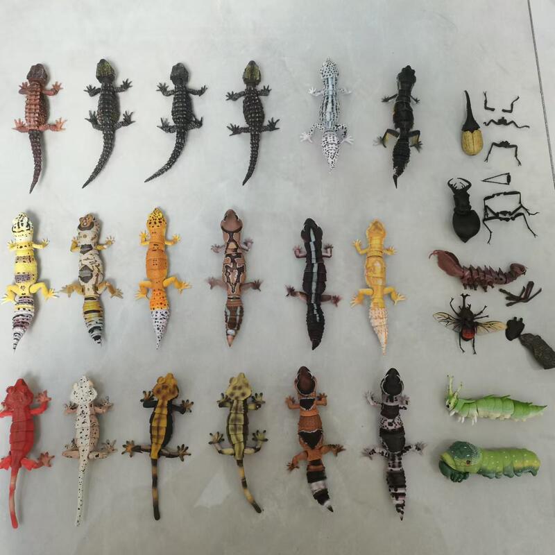 Bandai Biological Encyclopedia Simulation Animal Model Capsule Toy Red-Eyed Eagle Lizard African Fat-Tailed Gecko Lizard