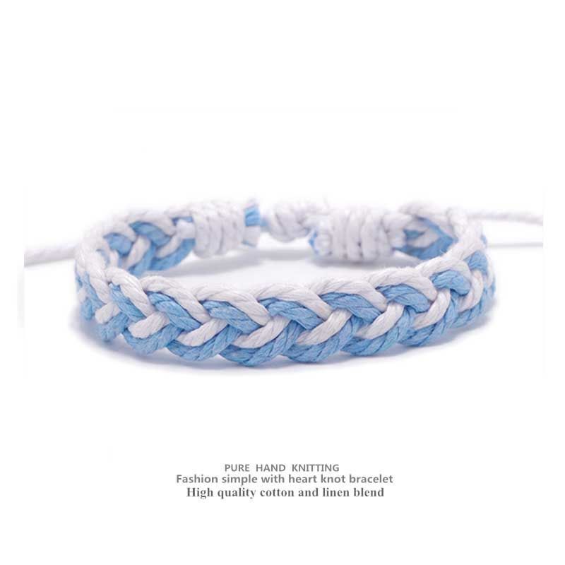 ins Internet Celebrity Couple Bracelets for Men and Women, Student Best Friend Bracelets for Two or Three People, Simple and Trendy Woven Bracelets