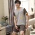 Bộ đồ ngủ Mens Summer bông Shorts Home Mang Thin Summer Casual Kích Loose có thể mặc một bộ đồ. 