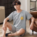 Bộ đồ ngủ Mens Summer bông Shorts Home Mang Thin Summer Casual Kích Loose có thể mặc một bộ đồ. 