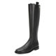 Xiaoxiang style flat-bottomed boots for women 2025 new autumn and winter thick legs and high-tube Chelsea Knights long boots without knees