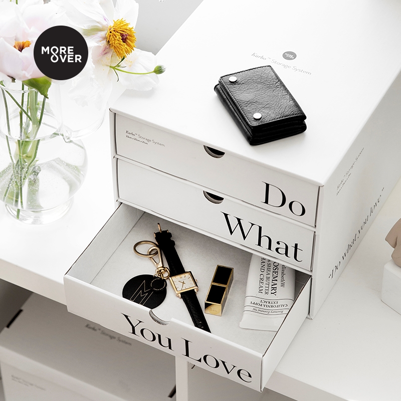 MOREOVER Original containing box Students desktop finishing book desk book makeup case Xuanguan containing objects