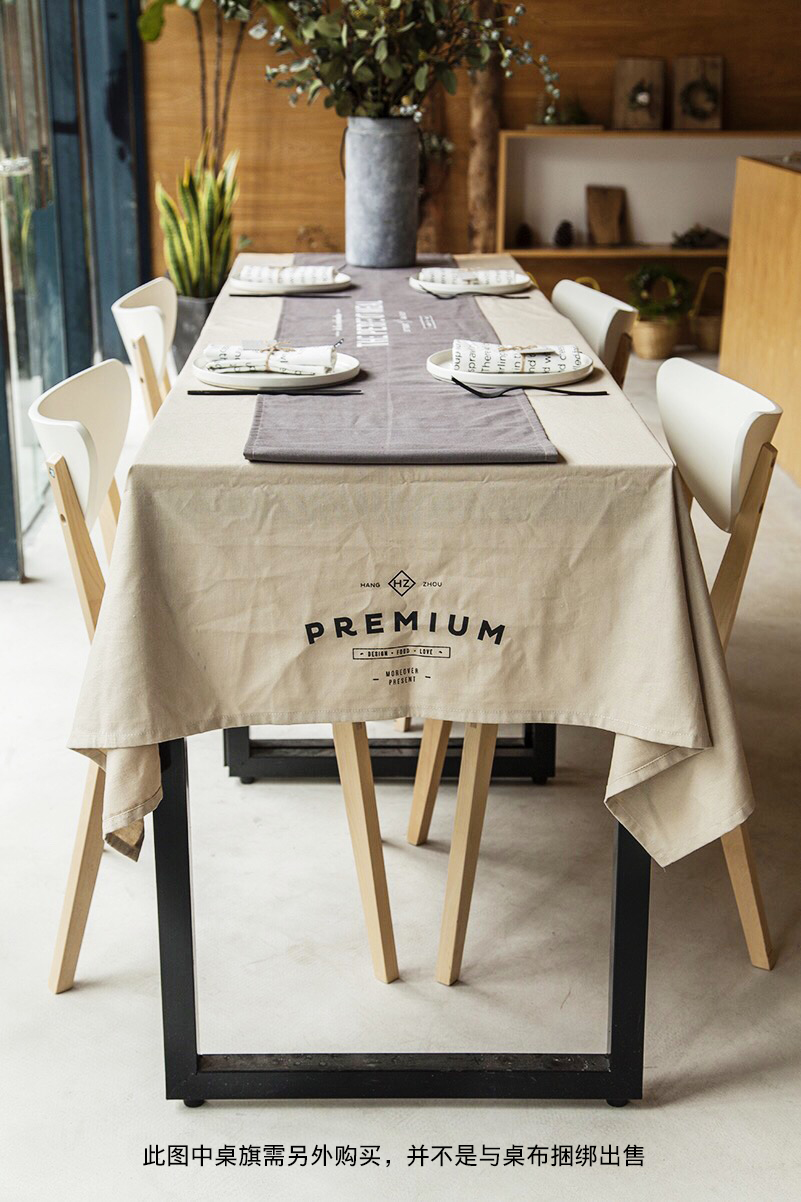 Hơn nữa thiết kế ban đầu sáng tạo Bắc Âu Châu Âu và Hoa Kỳ cotton linen khăn trải bàn khăn trải bàn đơn giản vải hiện đại Tiếng Anh khăn trải bàn đỏ