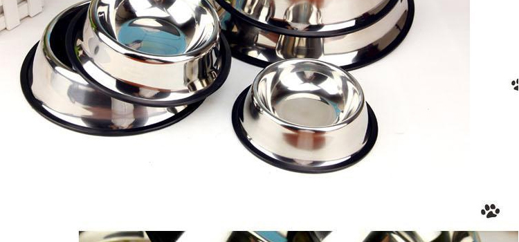 Bát con chó bằng thép không gỉ bát mèo Golden Retriever chậu chó 喵 用品 cung cấp nhỏ vừa và lớn chó và thức ăn cho mèo bát vật nuôi - Cat / Dog hàng ngày Neccessities 	bát ăn đôi cho chó	