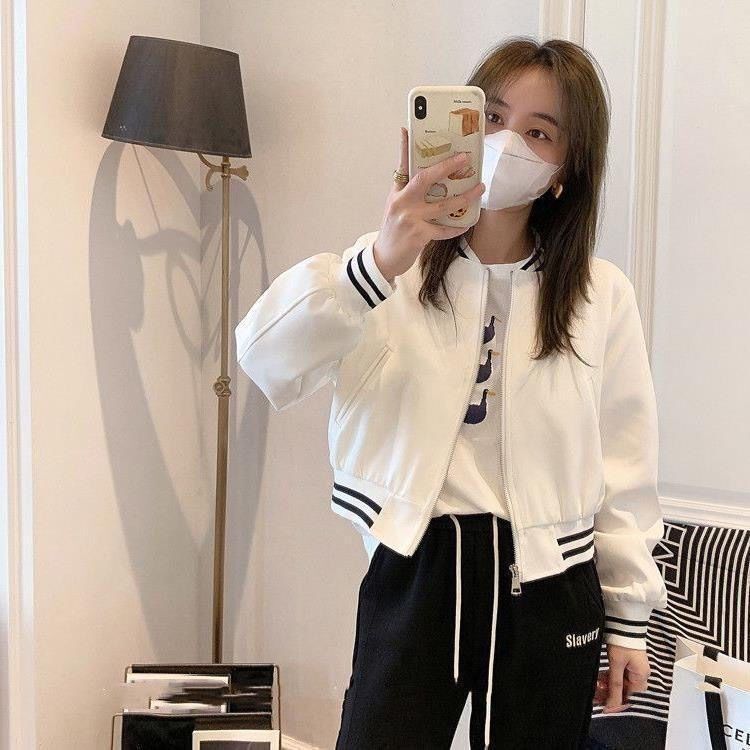 Korean-Style Short Baseball Jacket for Petite Women, New Spring/Summer Fashion Versatile Casual Sportswear Jacket Top