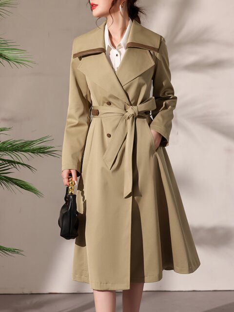Korean-Style High-End Fashion Long Trench Coat for Women 2024 Spring and Autumn New Model with Belt, Elegant and High-End Commuter Coat