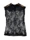 Black Semi-Sheer Hollow-Out Vest for Women, 2024 Summer New Style, Sleeveless Outerwear, Can Be Worn as an Inner Layer, Thin Top