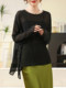 Black High-End Silk Blouse, Sheer Top for Women, 2024 Summer New Style, Lightweight Mulberry Silk Sun Protection Shirt