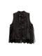Black New Chinoiserie National Style Spliced Lace Vest for Women 2024 Autum New High-End Elegant Satin Top
