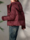 Ankela Red Casual Hooded Short down Jacket for Women 2024 Winter New Fashion Age-Reducing 90% White Duck down Coat