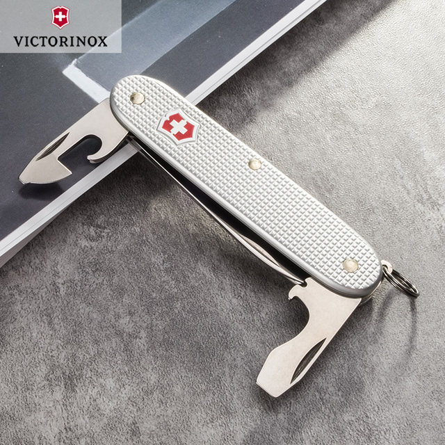Victorinox Swiss Army Knife 93MM Pioneer 0.8201.26 ໂລຫະປະສົມອາລູມິນຽມ handle blade ໂລຫະນໍາເຂົ້າຕົ້ນສະບັບ