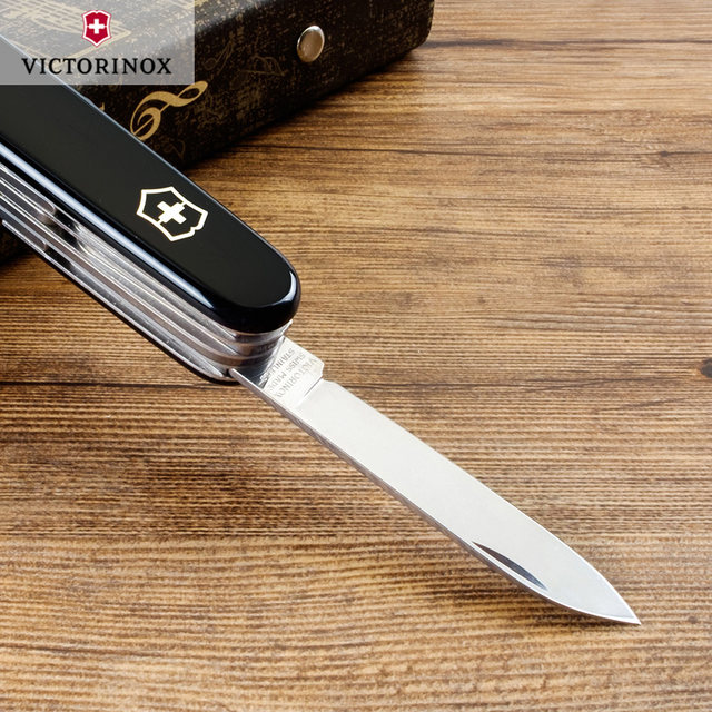 victorinox Swiss Army Knife 91MM Black Hunter 1.3713.3 Multifunctional Folding Knife Sergeant's Knife