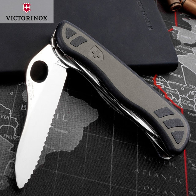 Victorinox Swiss Army Knife 111mm Swiss Officer's Knife 0.8461.MWCH Non-slip handle Outdoor Knife Sergeant's Knife