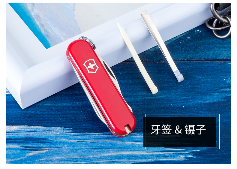 Victorinox Swiss Army Knife 58mm bộ phận nhân viên 0.6163 Mini Fruit Knife Sergeant đa chức năng Folding Knife