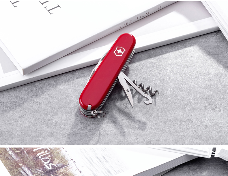 Victorinox Swiss Army Knife Bản gốc 91MM Mountaineer 1.3743 Đa dụng cụ Dao Thụy Sĩ ngoài trời dụng cụ đa năng Thụy Sĩ