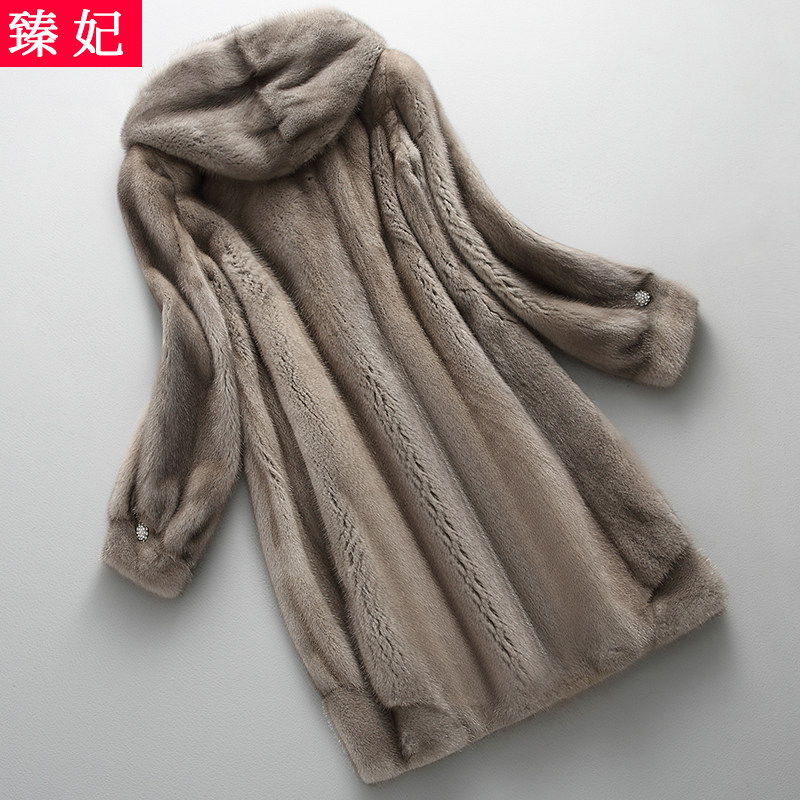 Princess Diana whole mink Mink Fur Coat lady Long version imported Henning fur mink mink fur fur straw coat not even cap