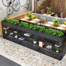 Custom minimalist office bar leisure bar combination flower box screen partition fence hot pot restaurant display cabinet
